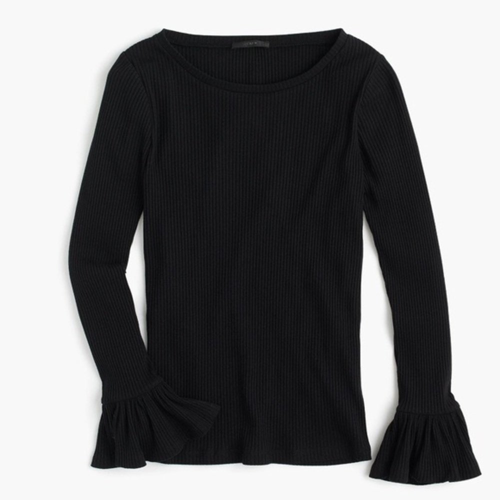 J. Crew Ribbed Bell-Sleeve Top